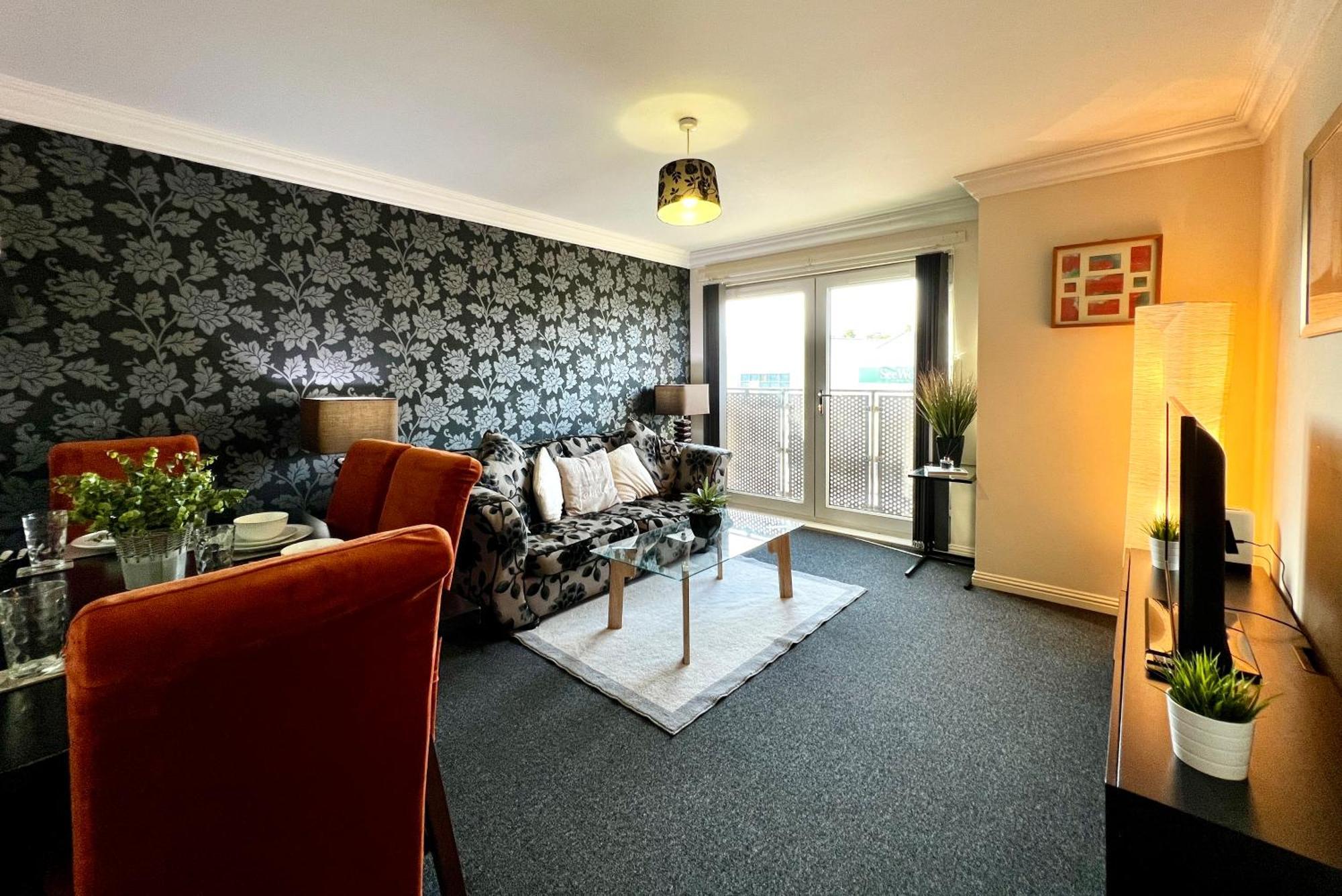 Appartement Stylish Modern Flat With Juliet Balcony & Parking à Glasgow Extérieur photo